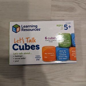 Learning Resources Let's Talk! Cubes, 6 Cubes with 36 Prompts, Ages 5+